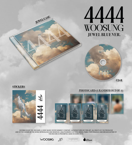 WOOSUNG 2ND ALBUM '4444' JEWEL CASE (BLUE VER.)
