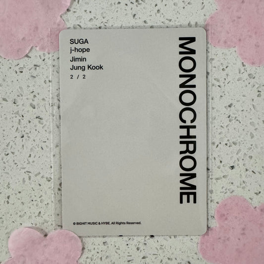 ⭐️ ( BTS) SUGA, J-HOPE, JIMIN & JUNG KOOK- MONOCHROME OFFICIAL PC
