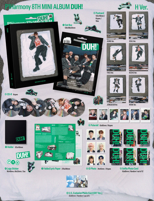 (Signed) P1Harmony - DUH! - H Ver. (Compact) (Random)