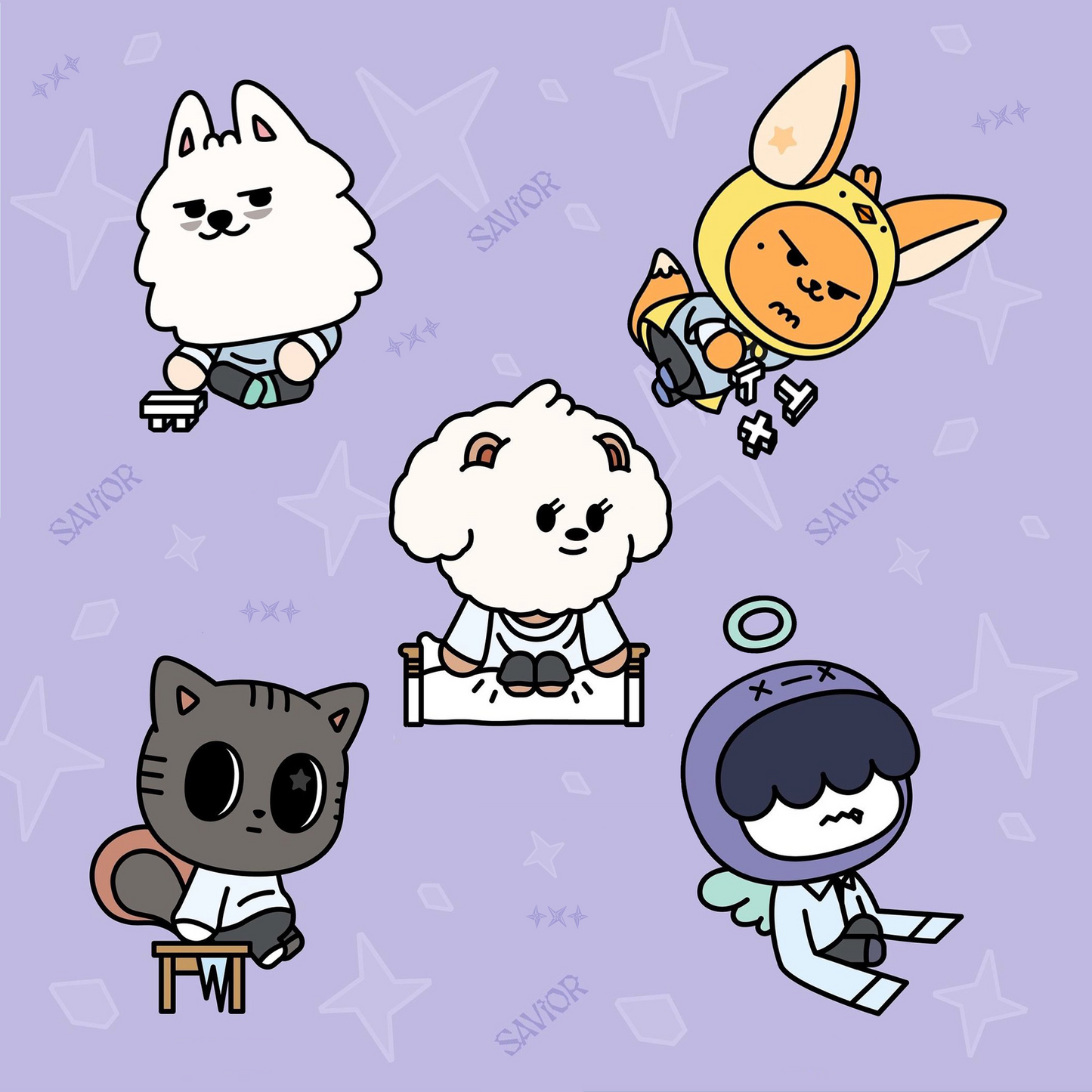 (TXT) PPULBATU STICKERS GLITTER
