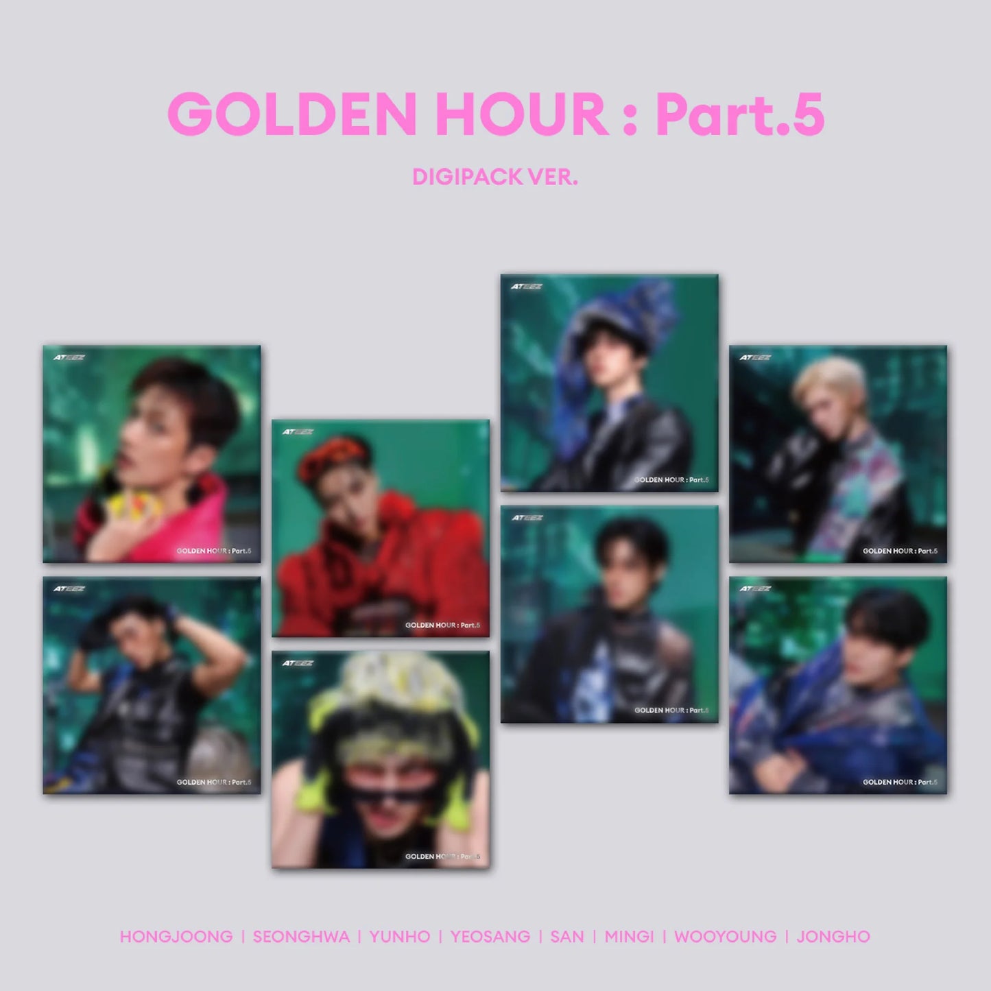 (PRE-ORDER)(FIRMADOS) ATEEZ - GOLDEN HOUR : Part.5 (Digipak) (Random)