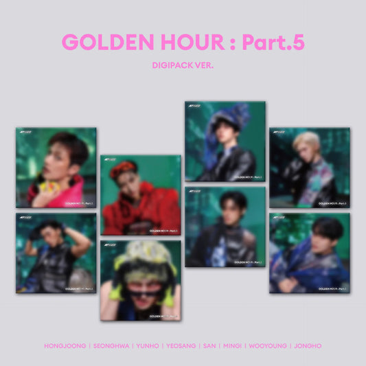 (PRE-ORDER)(FIRMADOS) ATEEZ - GOLDEN HOUR : Part.5 (Digipak) (Random)