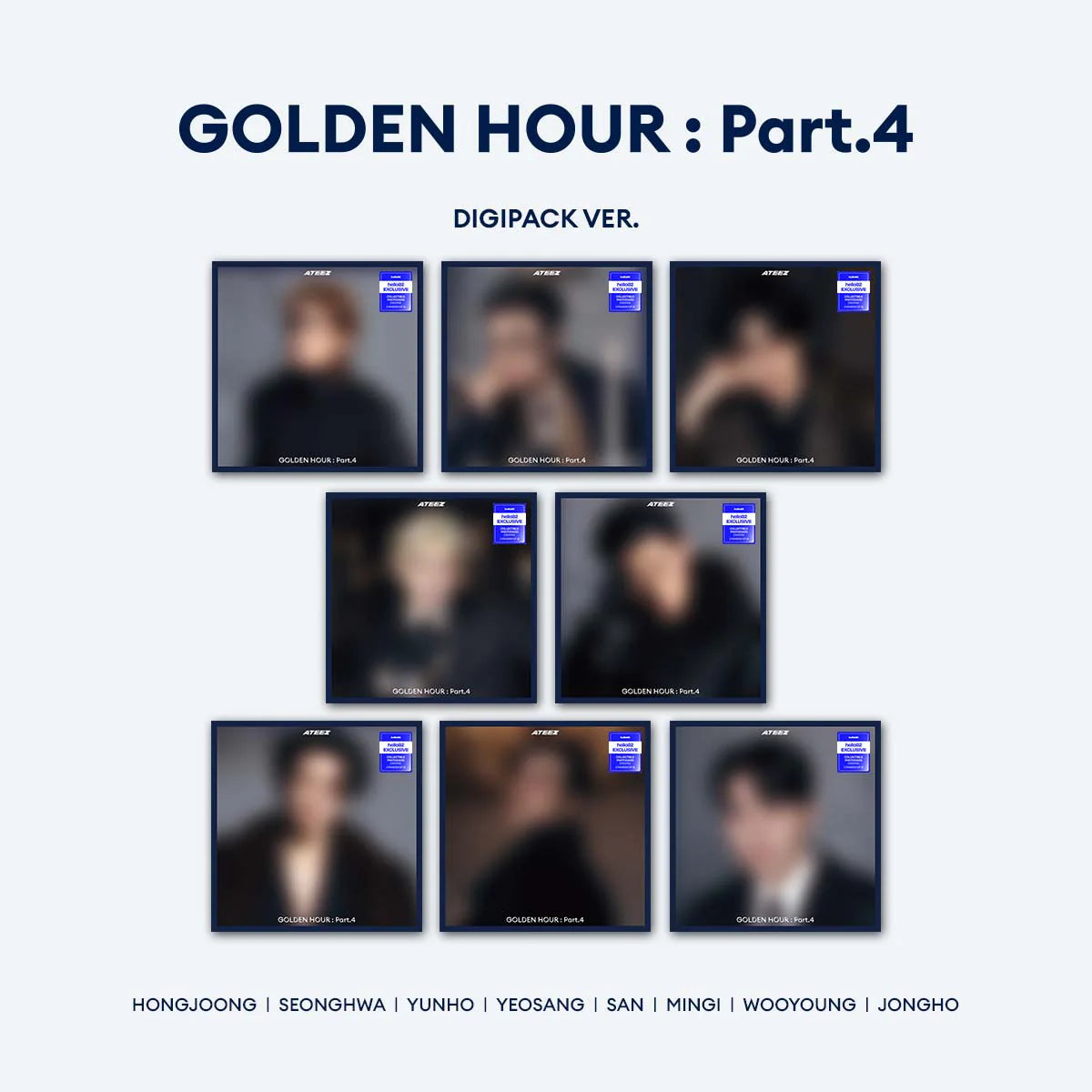 (PRE-ORDER) ATEEZ - GOLDEN HOUR : Part.4 (Digipak)(hello82 Exclusive)(Random)